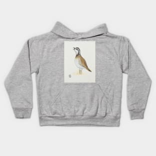 A bobwhite quail whistling a call Kids Hoodie